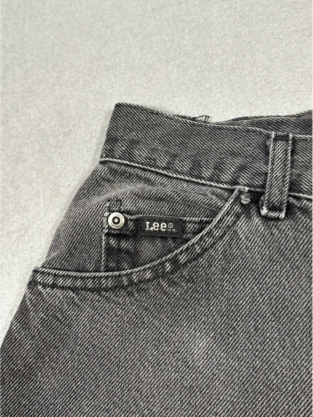 Lee Vintage Black Denim Jeans USA Made 28x28 Heart Patch Repair Mom Fit 12